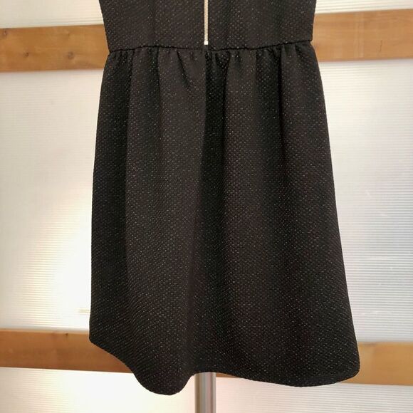 ANTHRO EVERLY Metallic Shimmering Fit & Flare Sleeveelss Front Zipper Dress Sz S - Picture 3 of 6